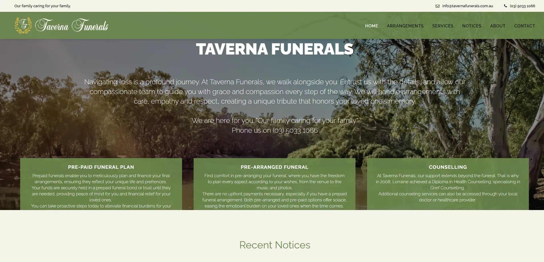 taverna funerals